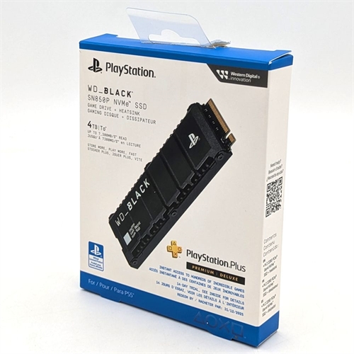 WD Black SN850P NVMe Harddisk - 4TB - Komplet I Kasse - Playstation 5 Tilbehør - SNR 25070U801167 (B Grade) (Genbrug)